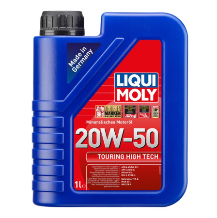 ACEITE MOTOR TOURING HIGH TECH 1L DIESEL/NAFTERO MINERAL LIQUI MOLY SAE 20W-50