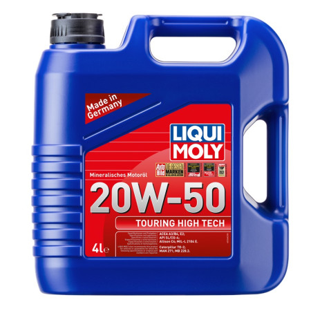 ACEITE MOTOR TOURING HIGH TECH 4L DIESEL/NAFTERO MINERAL LIQUI MOLY SAE 20W-50-G